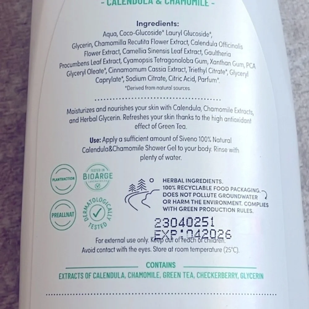 Brand New Set of 100% Natural Roll-On Deodorant & Shower Gel Vegan Nourishing